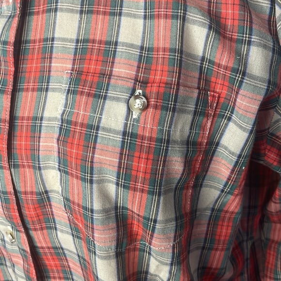 Lee Green, Red & Gray Plaid Button Up. Vintage. Y2K - Picture 6 of 9